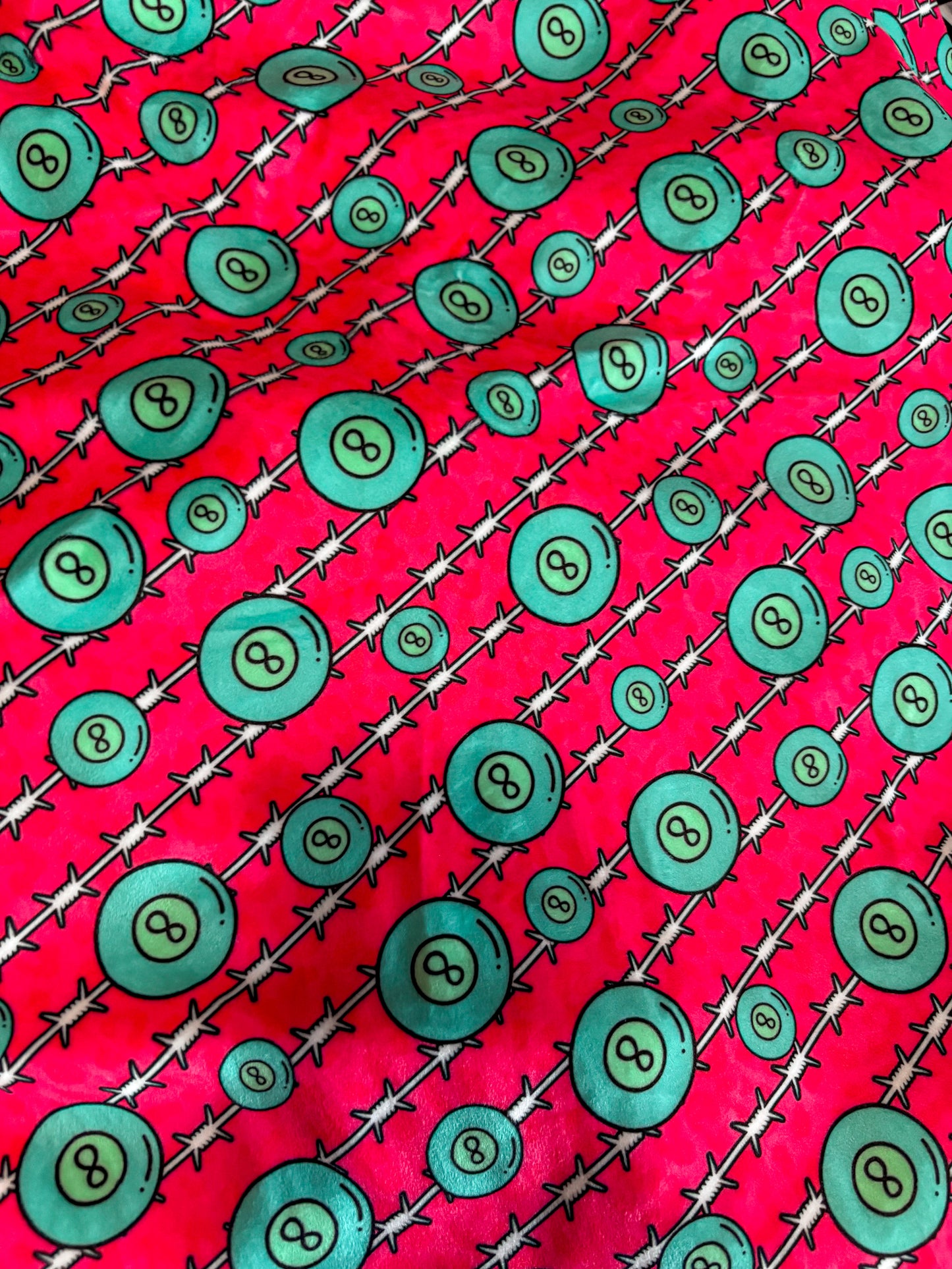 Pink 8 Balls Barbwire Bow