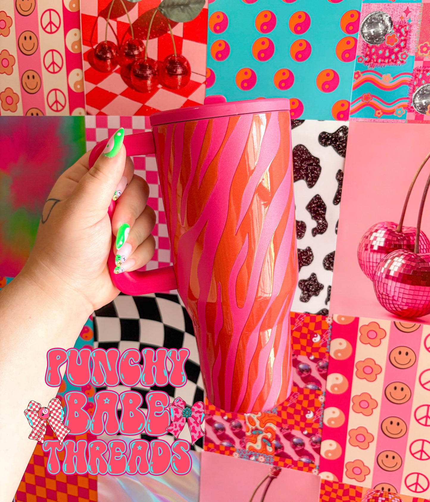 Pink/Red Zebra Emy 30oz Tumbler