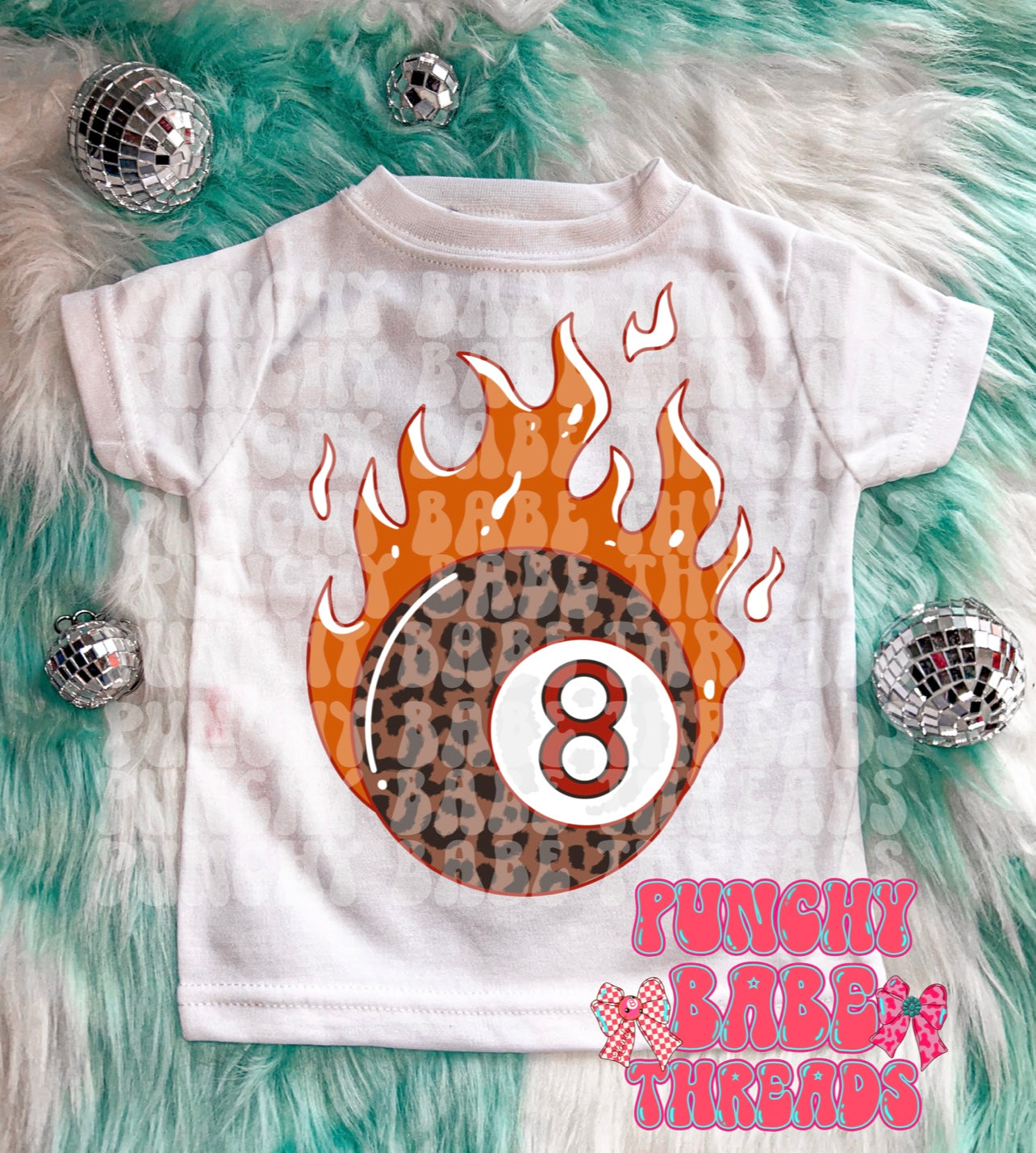Leopard 8 Ball Kids Graphic