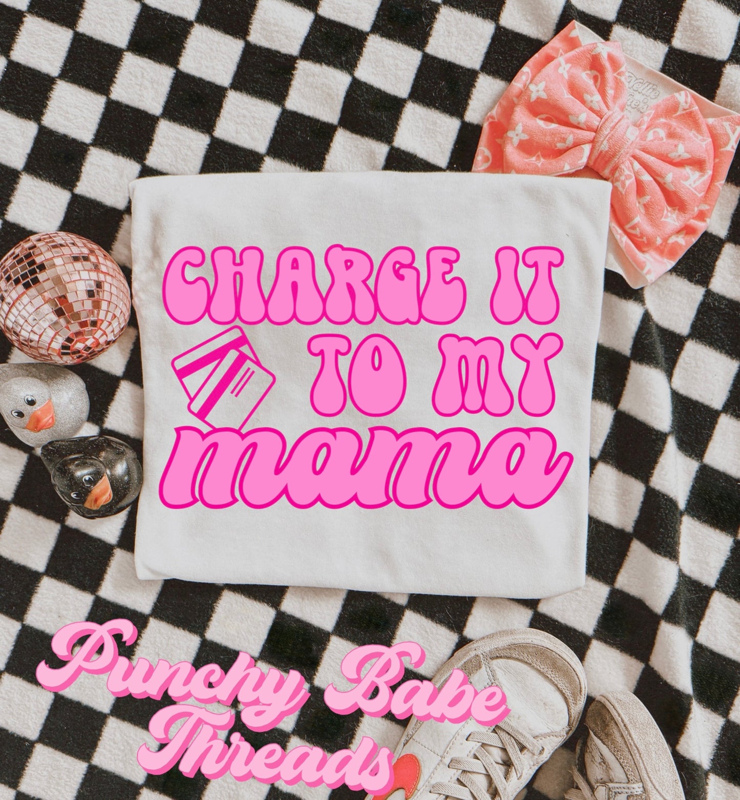 Charge it to mama Kids Tee/Romper