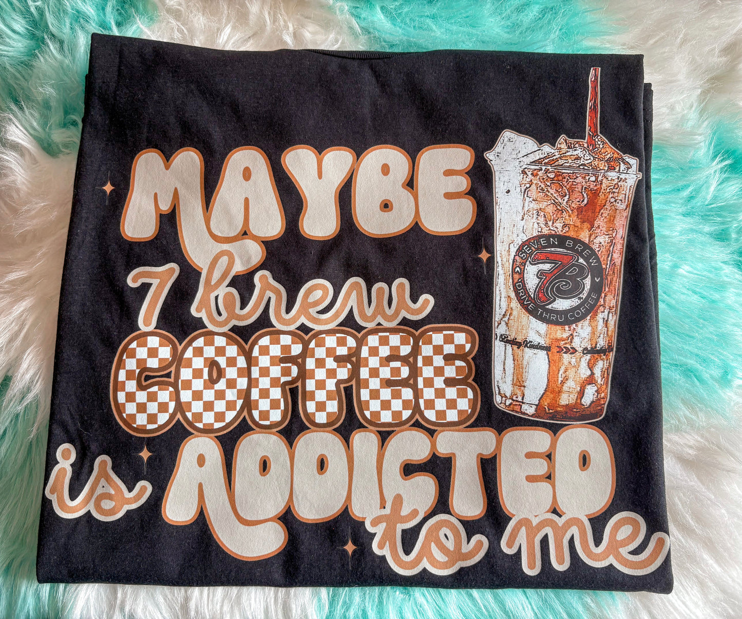 Coffee Checkered Adult Tee