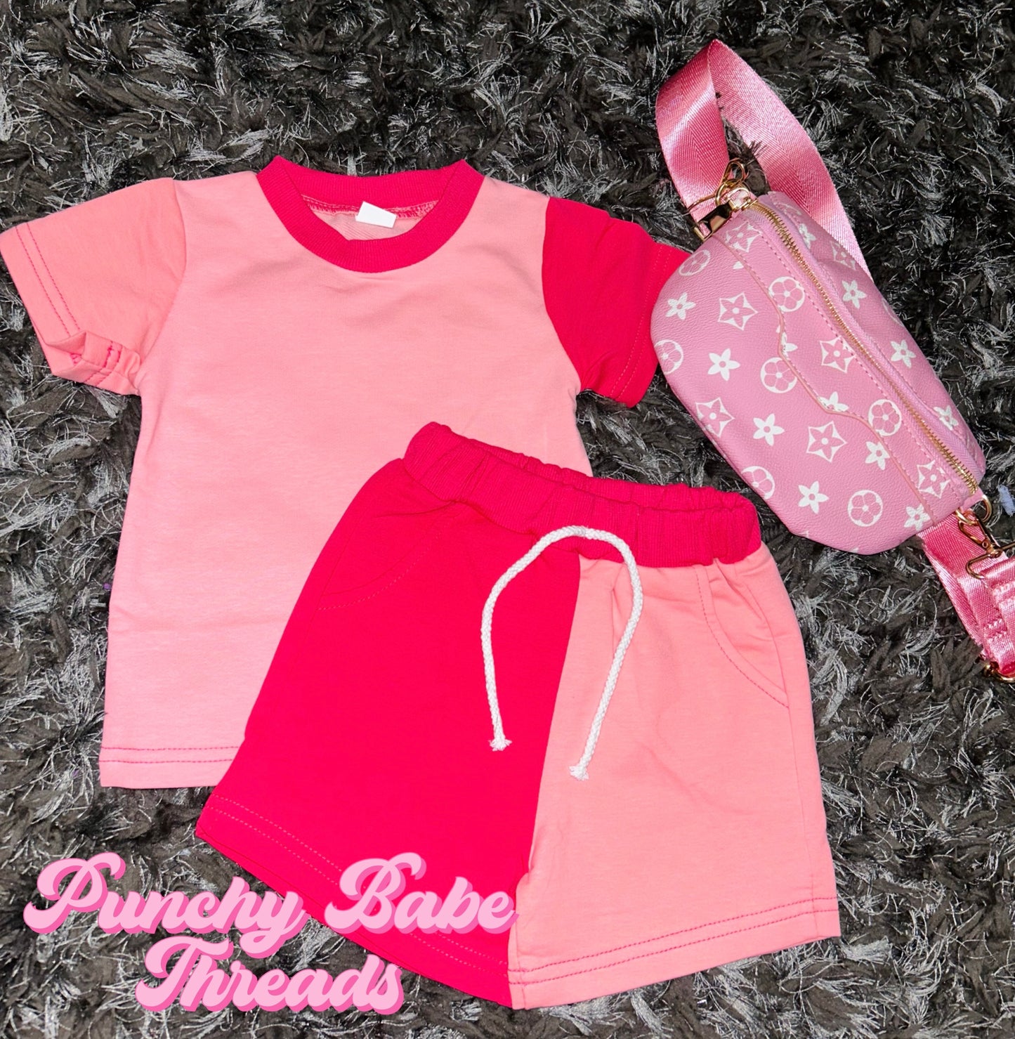 Pink Colorblock Set