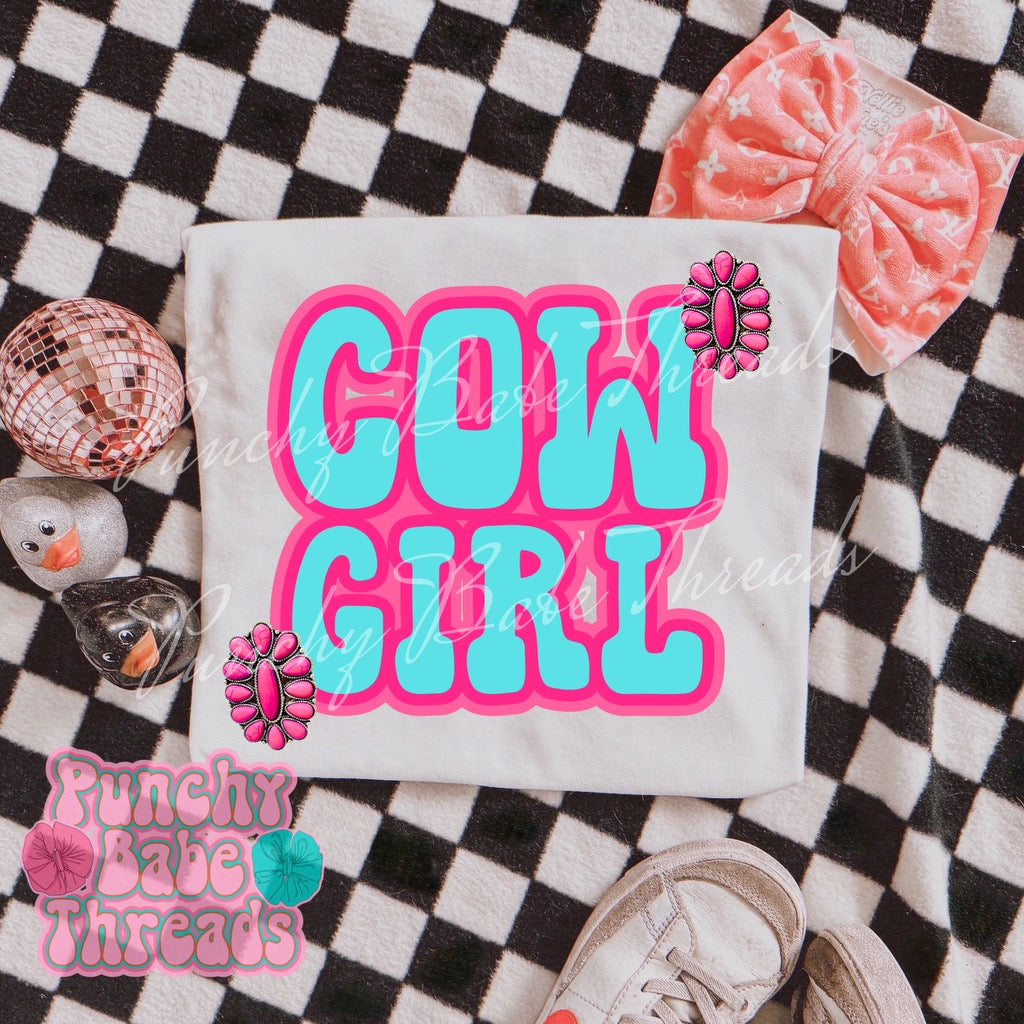 Cowgirl Kids Tee/Romper