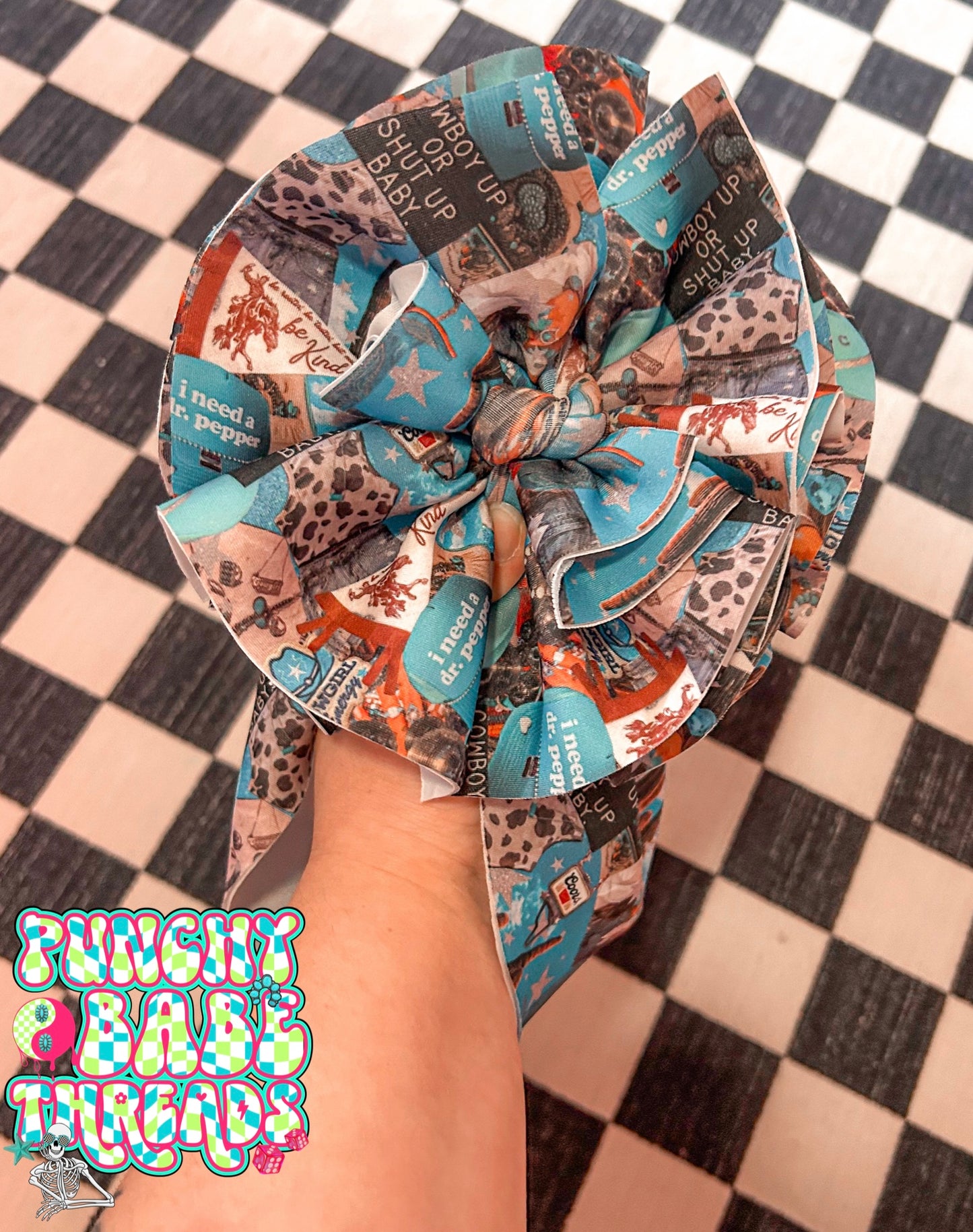 Turquoise Western Bow