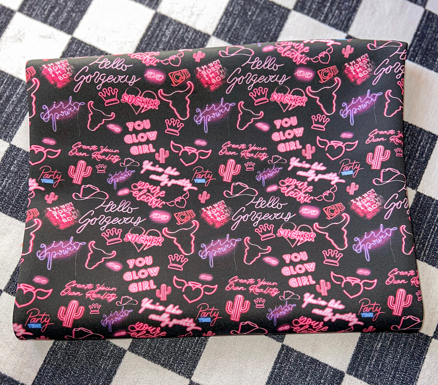 Girly Neon Western Bow