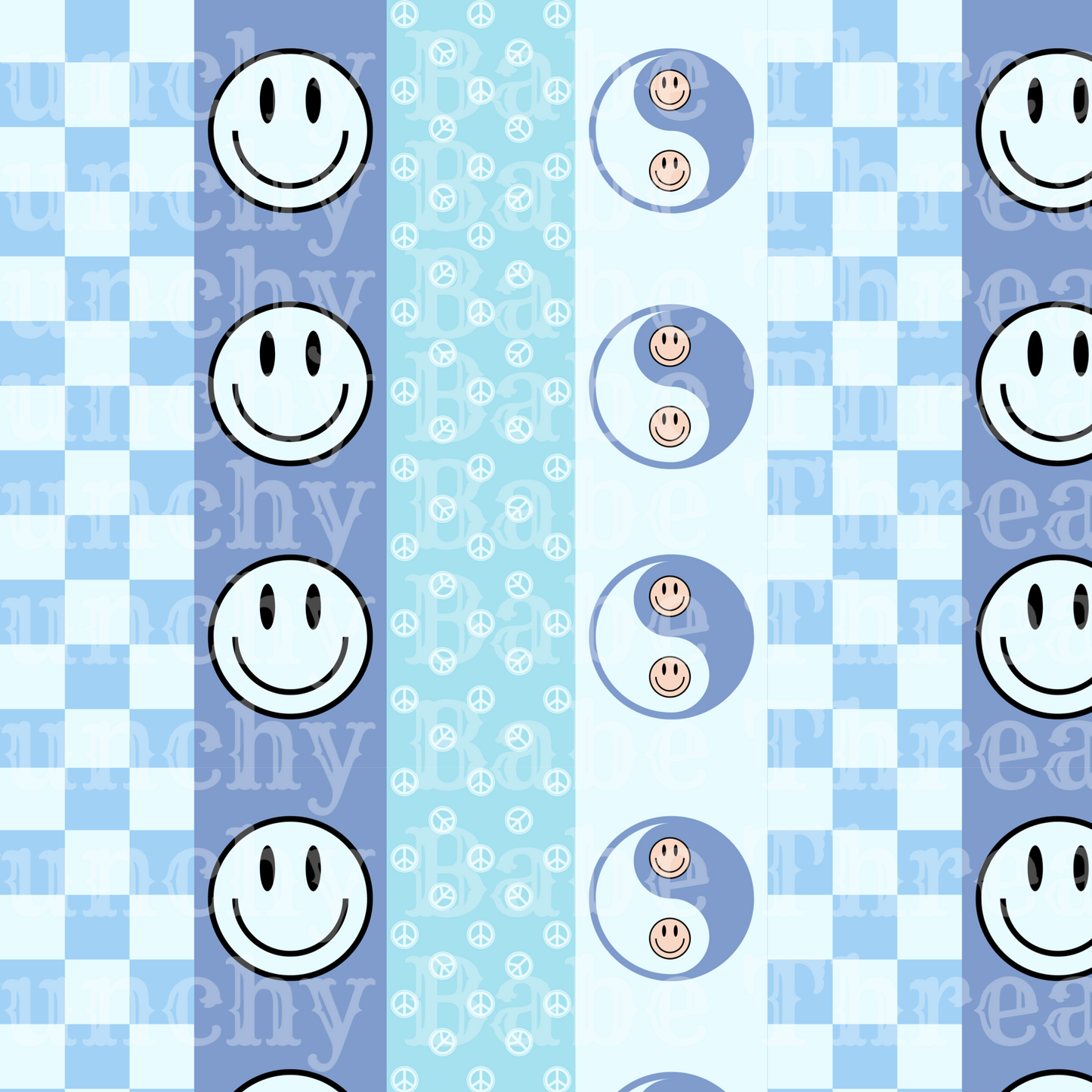 Blue Smiley Stripes Handmade Clothes