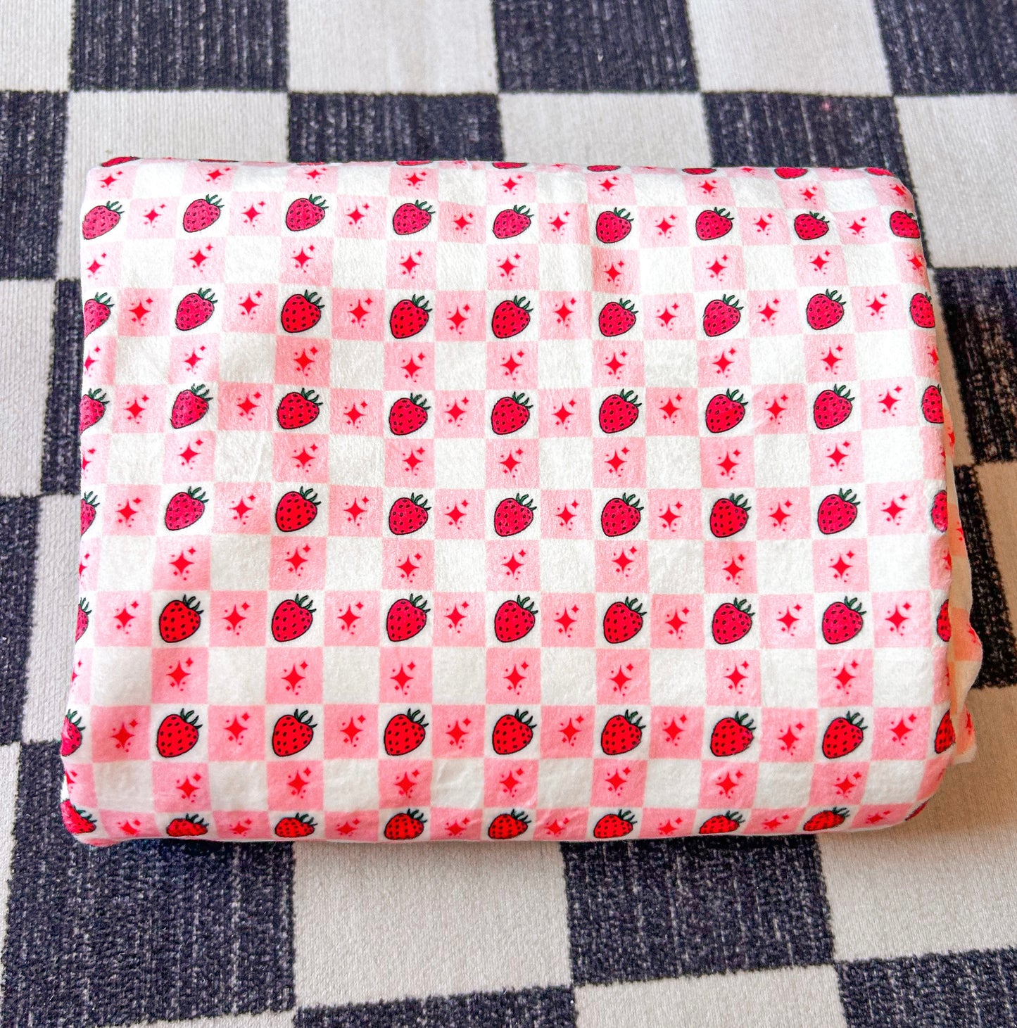 Strawberry Checkered Bow
