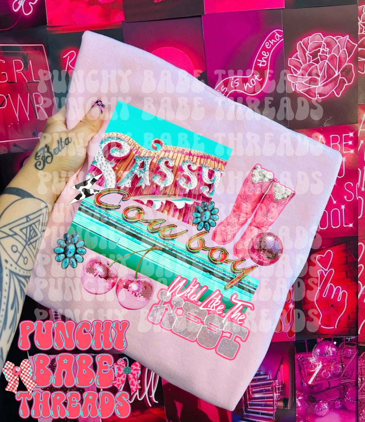 Pink Western Adult Tee