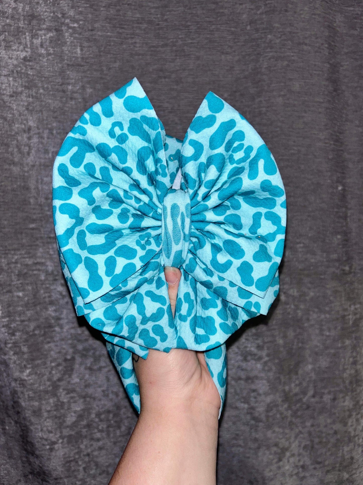 Aqua Cheetah Bow