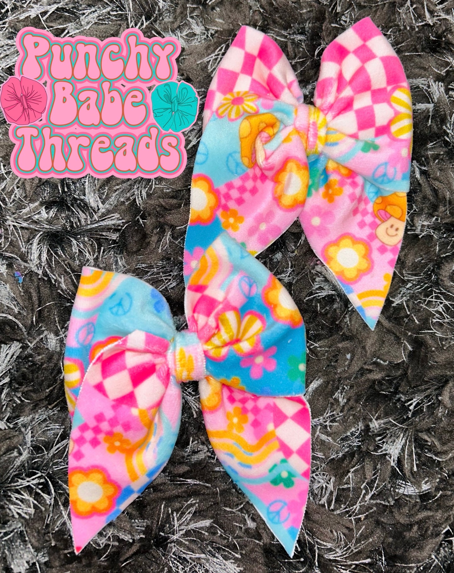 Mushroom Collage Bow