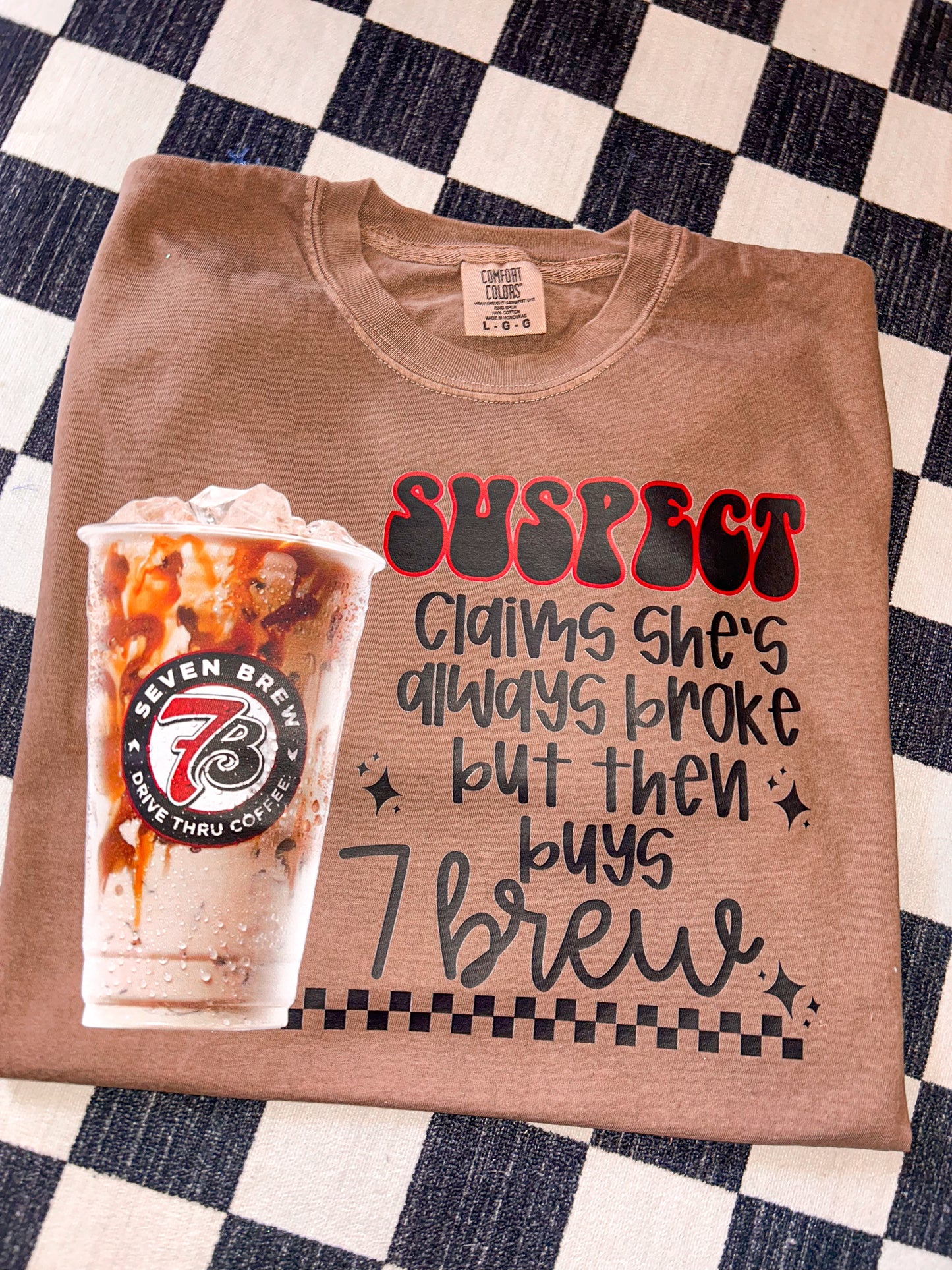 Always Broke Coffee Adult Tee