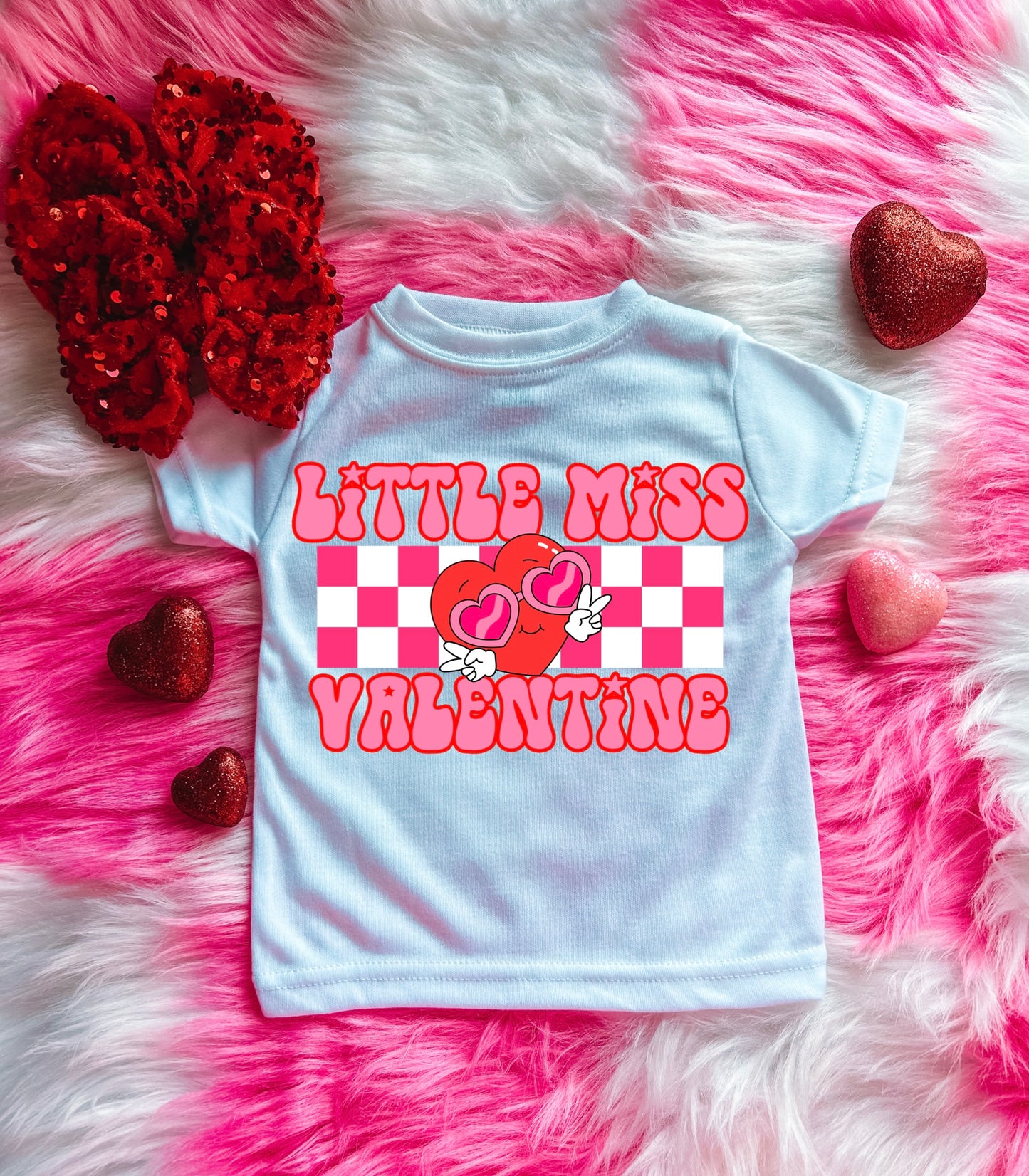 Little miss valentine kids Graphic