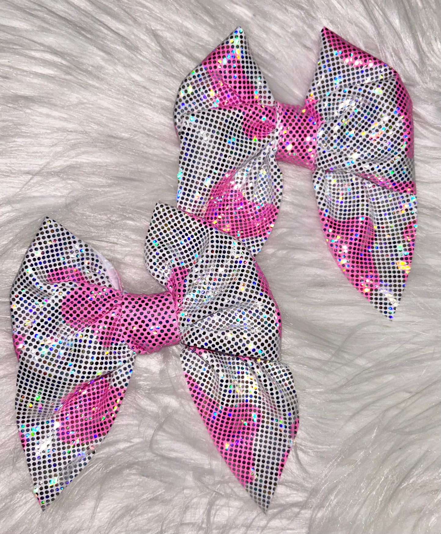 Pink Cow Shimmer Bow