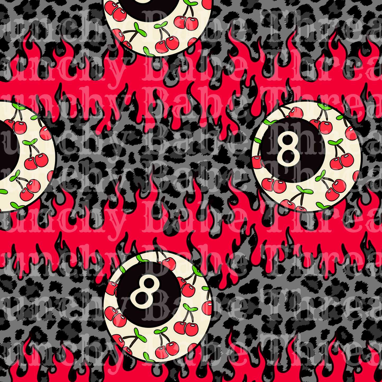 Cherry 8 Ball Bow