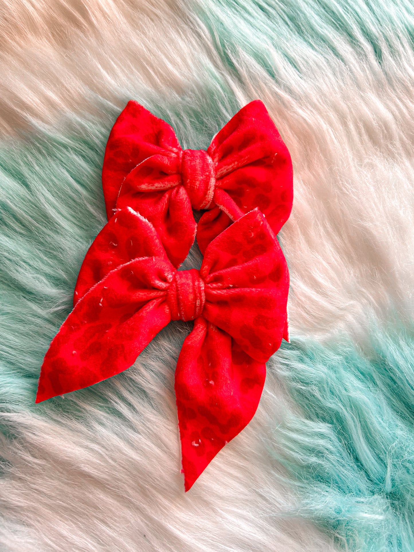 Red Cheetah Bow