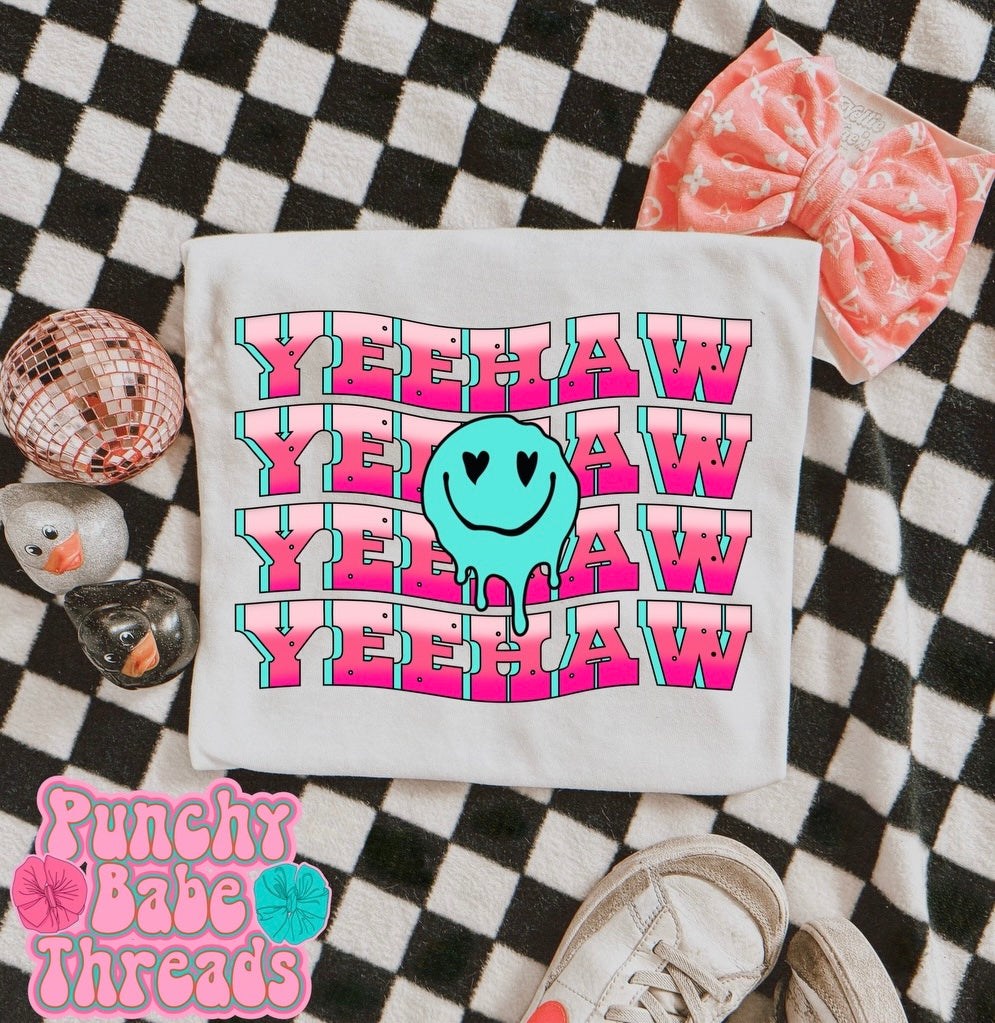 Smiley Yeehaw Kids Tee/Romper