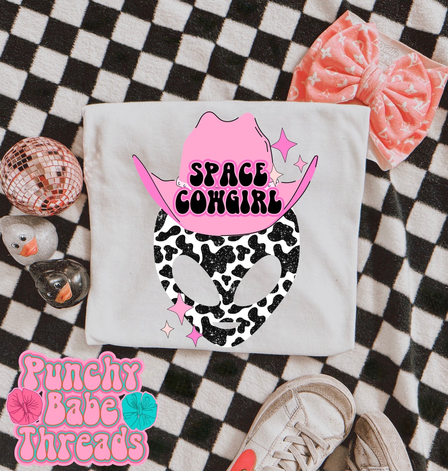Space Cowgirl Kids Tee/Romper