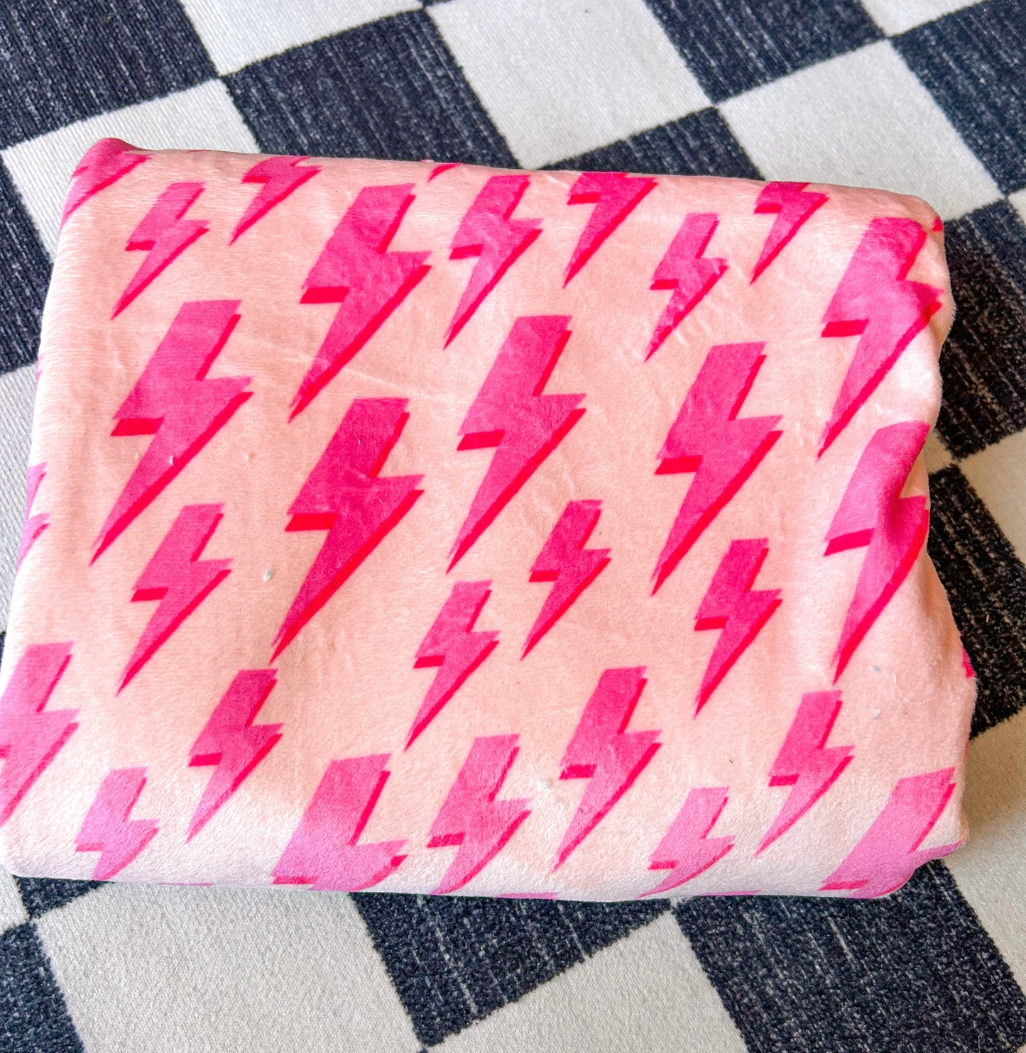Pink Lightning Bolt Bow