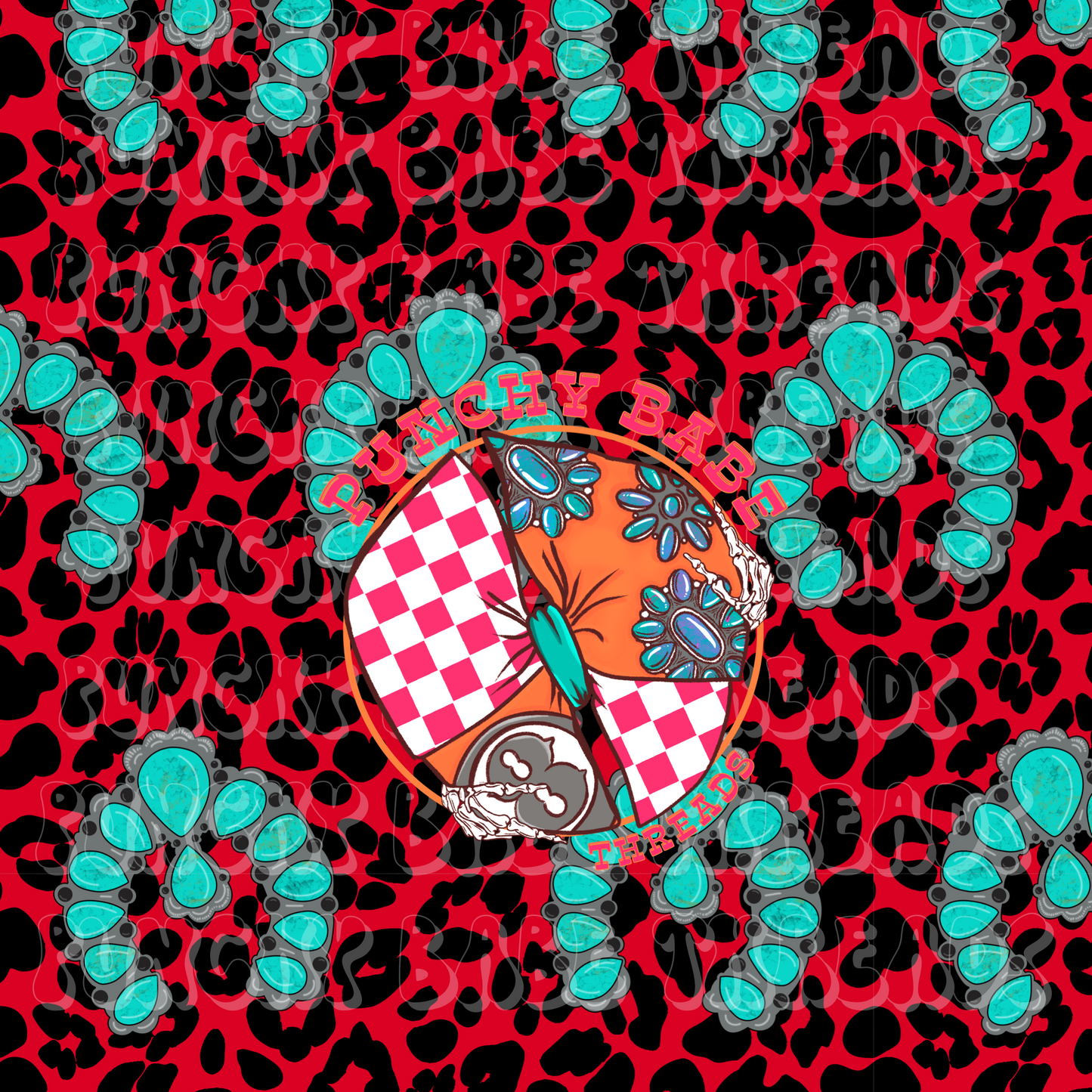 Red Cheetah Jewels Bow