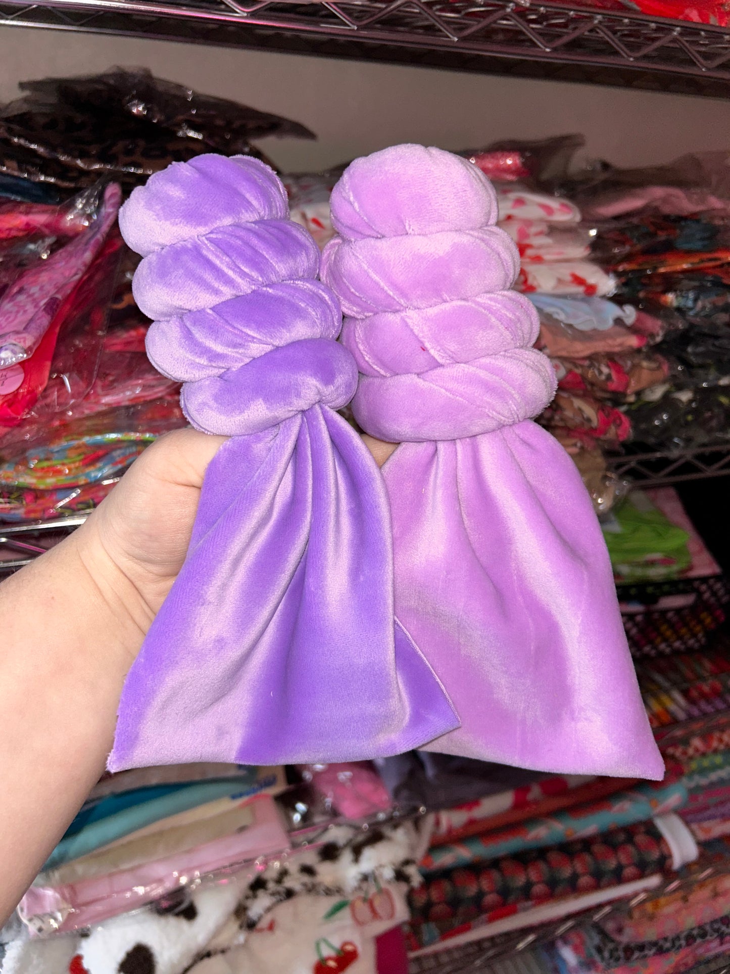 Orchid Purple Plush Bow
