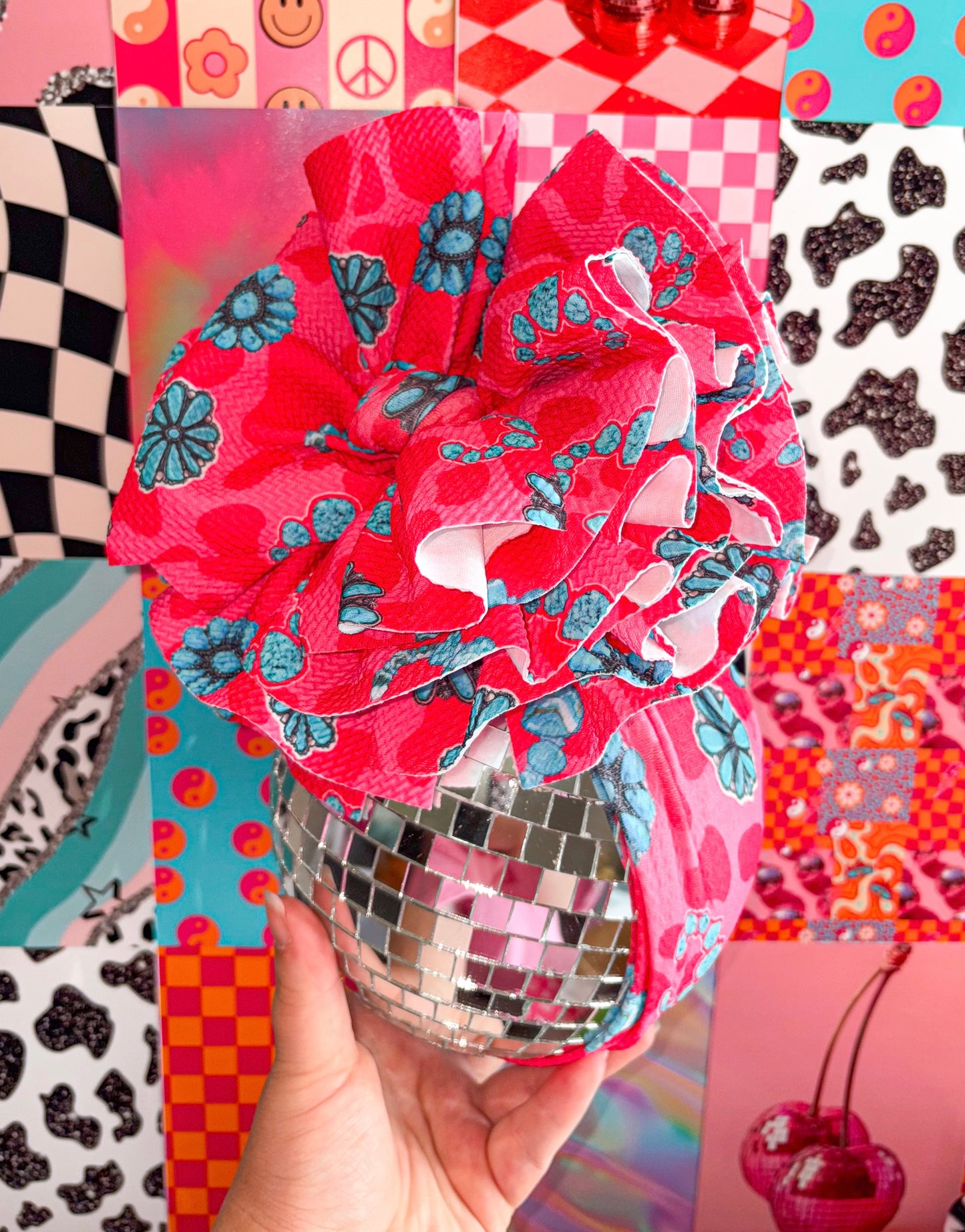 Pink Cow Jewels Bow