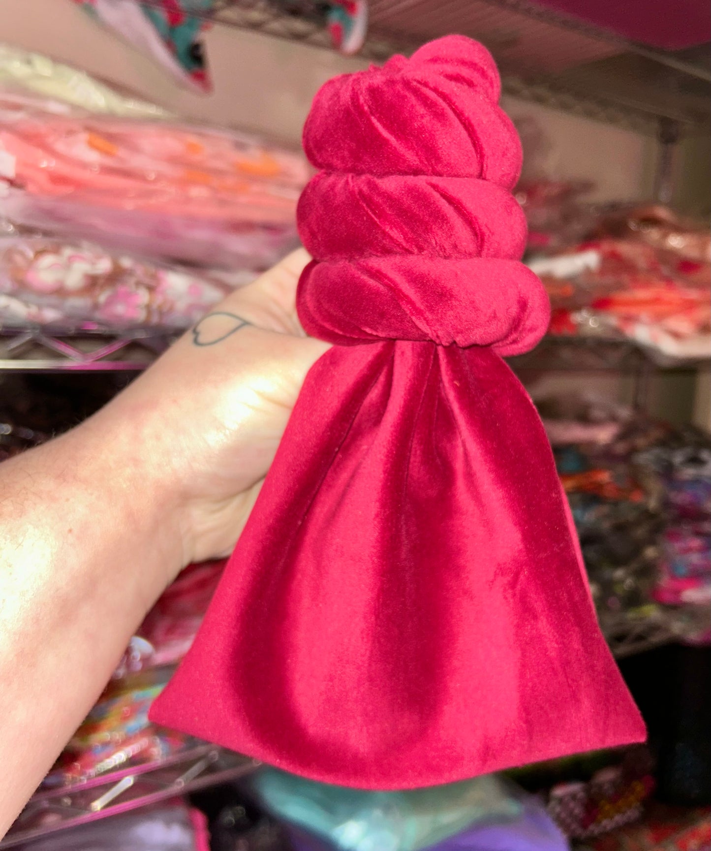 Burgundy Plush Bow