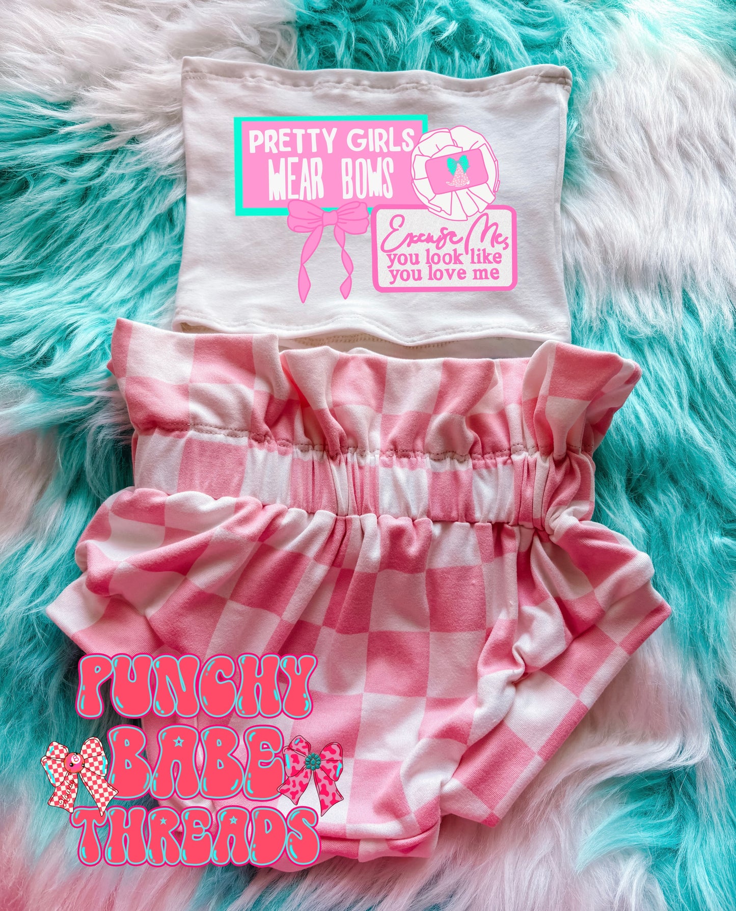 Pink checkered Handmade