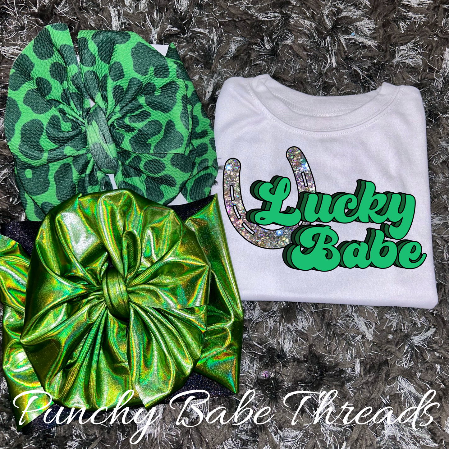 Green Holo Bow