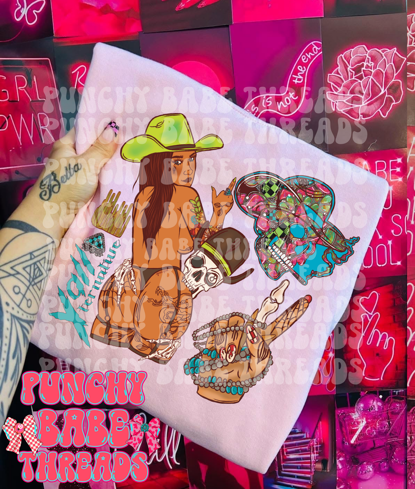 Naughty Patchwork Adult Tee