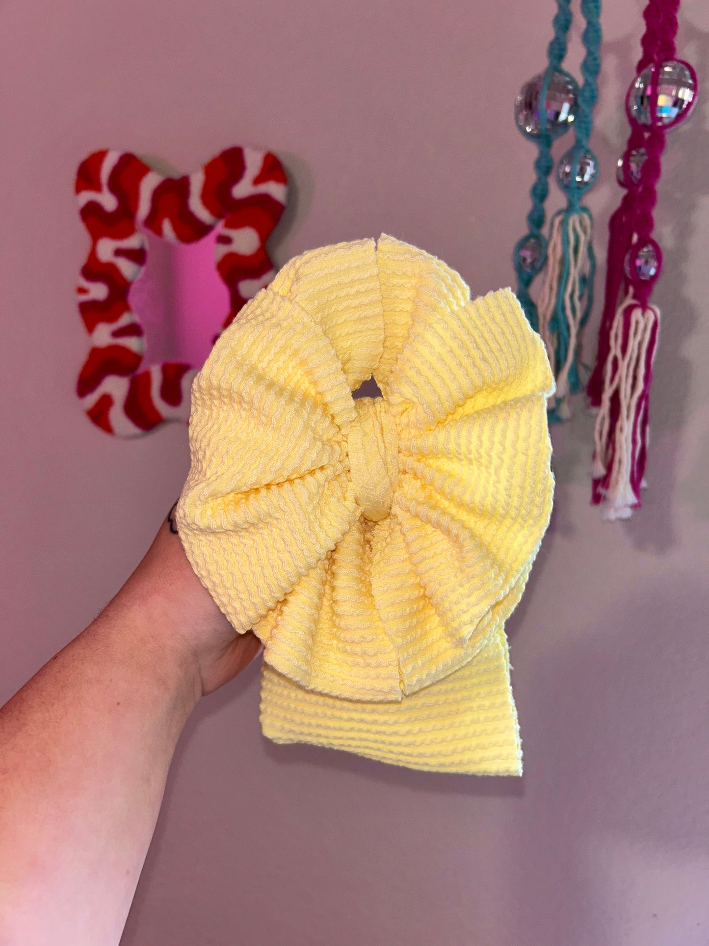 Banana Yellow Wave Bow