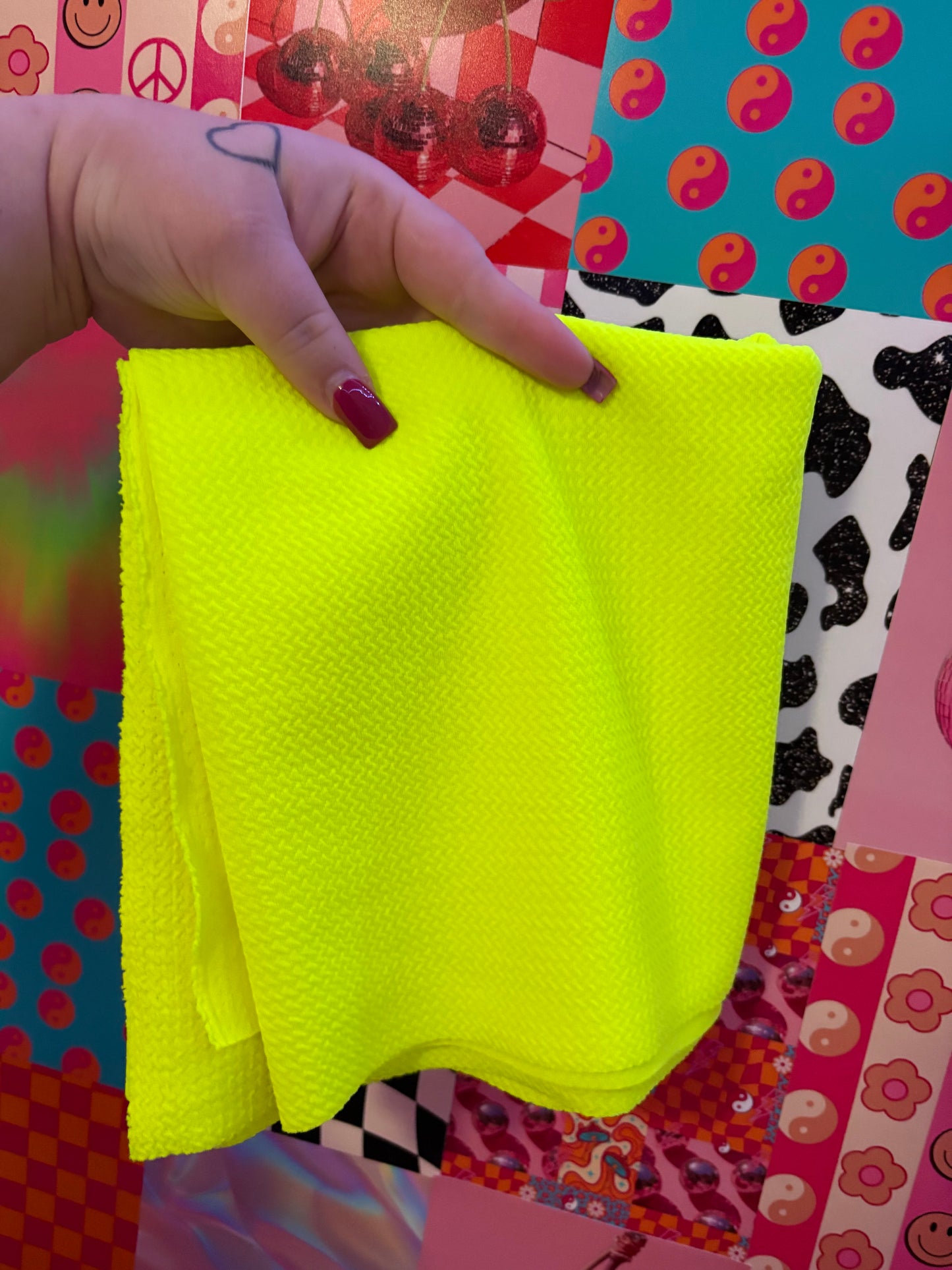 Neon yellow Bow