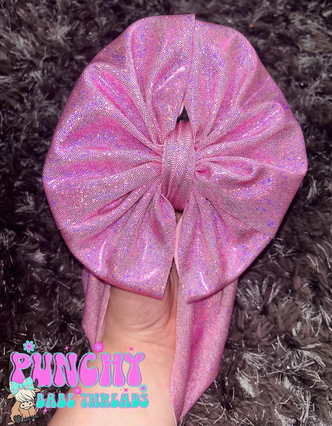 Light Pink Shimmer Bow
