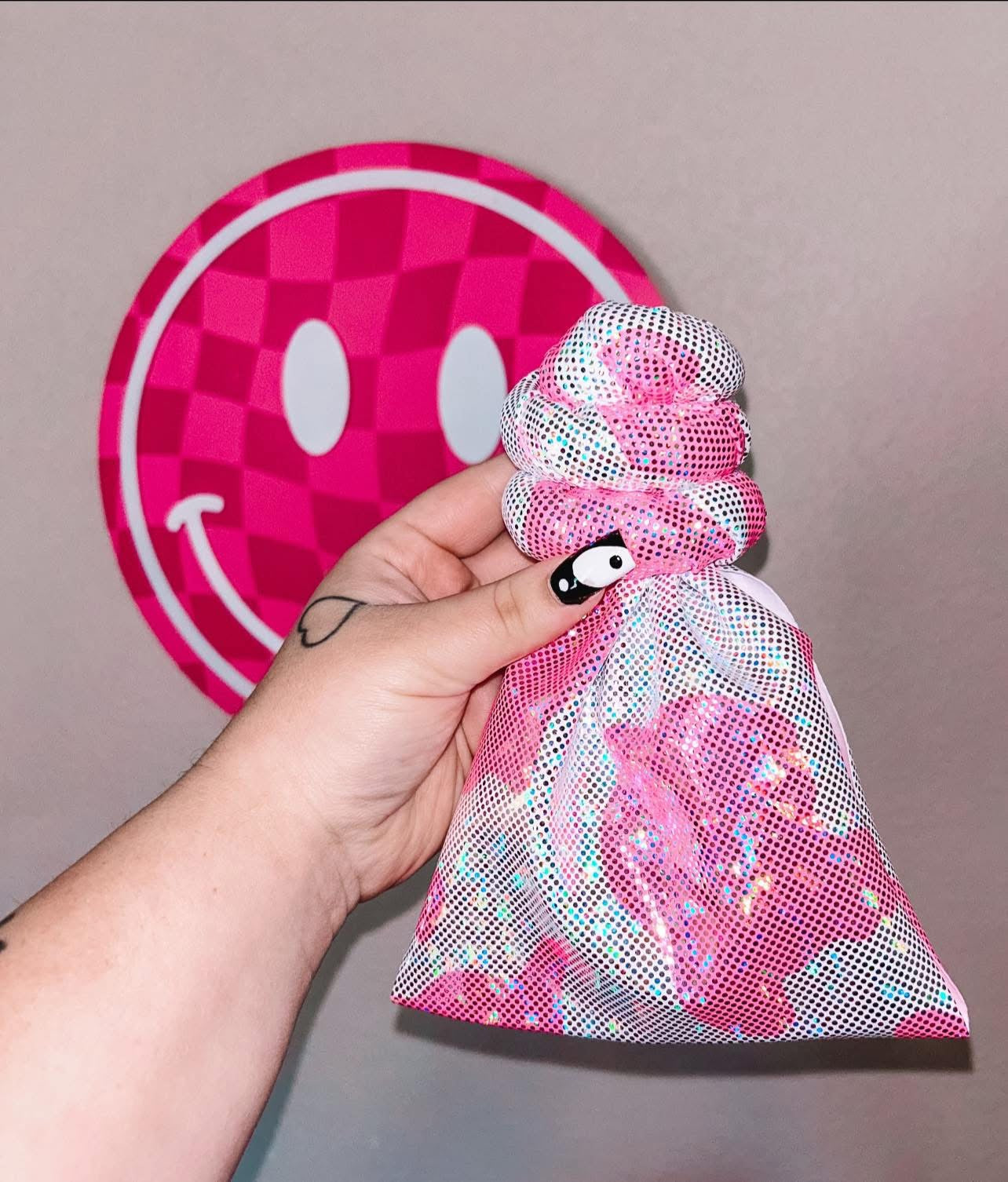 Pink Cow Shimmer Bow
