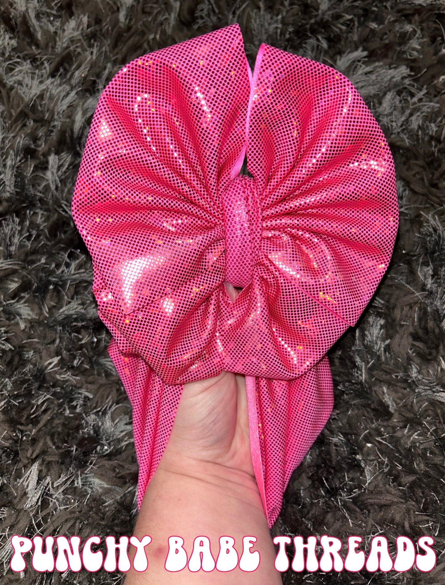 Bubblegum Pink Shimmer Bow