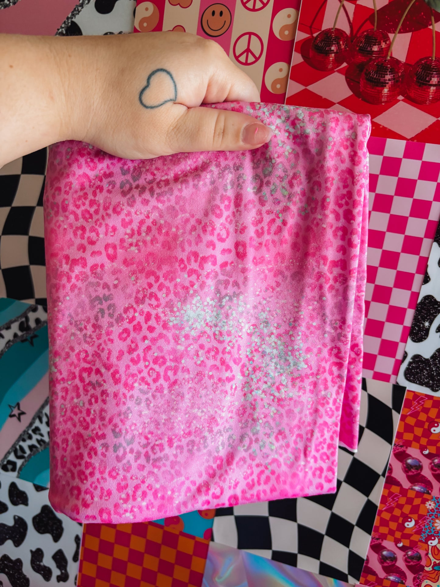 Purple pink cheetah Handmade