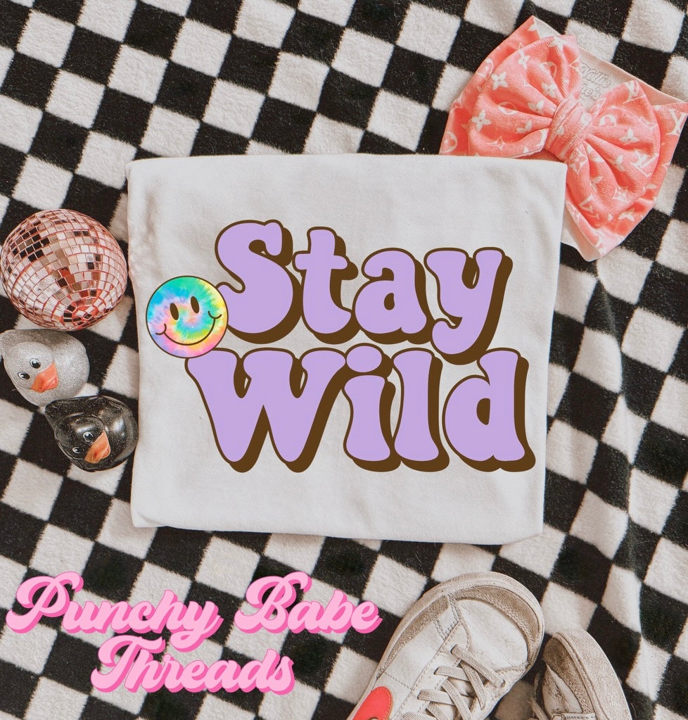 Stay Wild Smiley Kids Tee/Romper