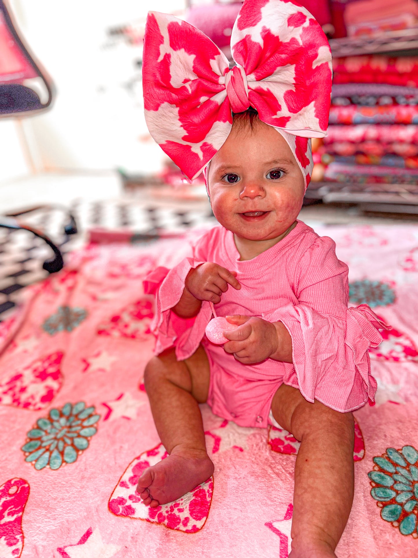 Bubblegum Pink Bell Sleeve Romper
