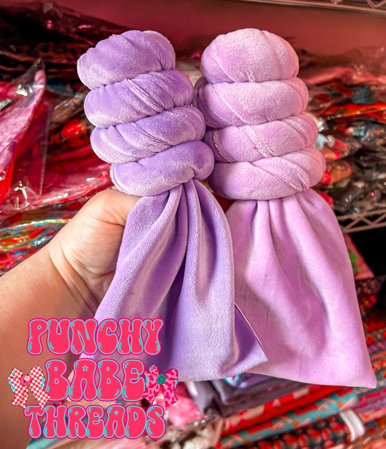 Orchid Purple Plush Bow