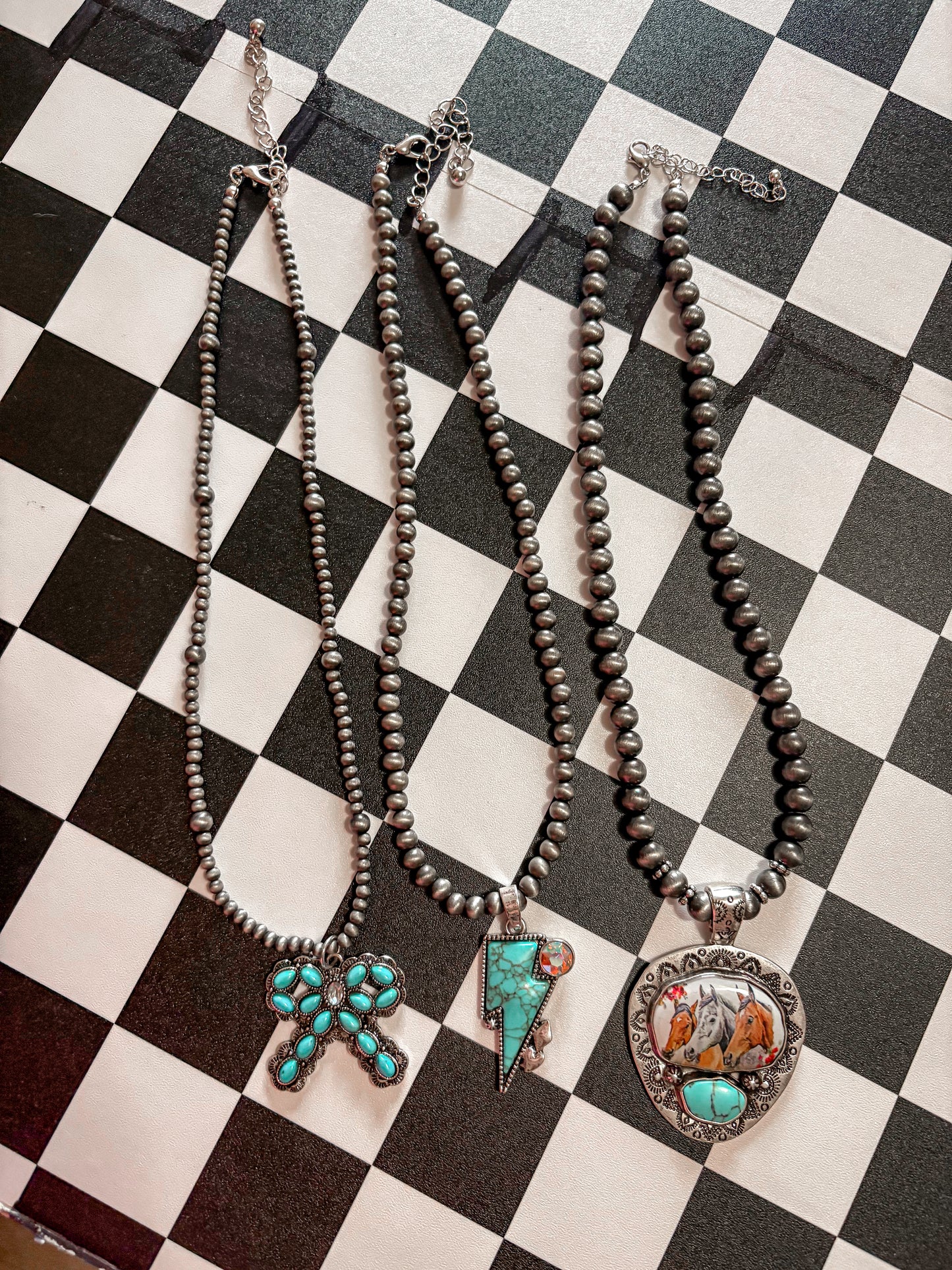 Western Horse Pendant Necklace