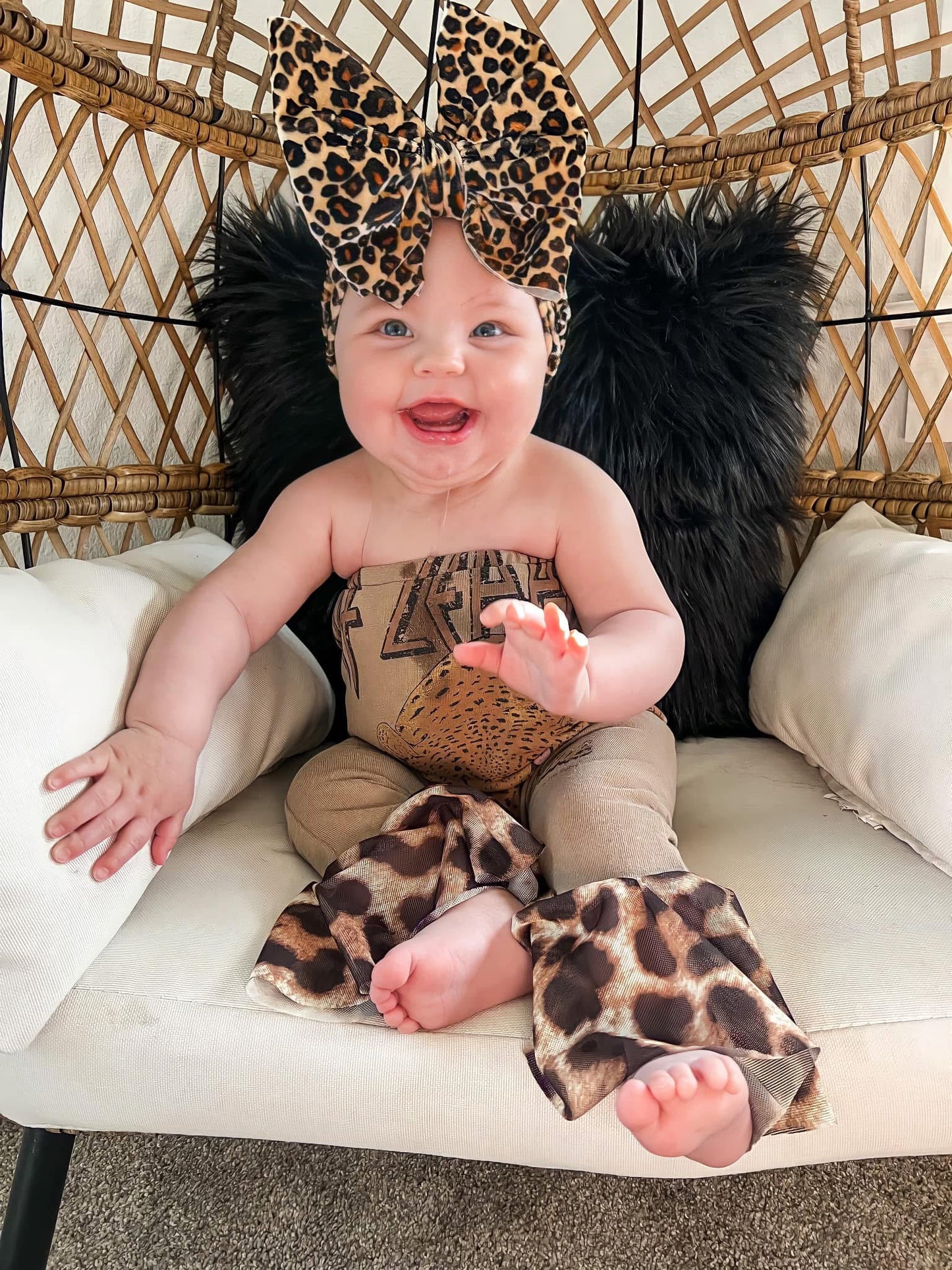 Cheetah Velvet Bow
