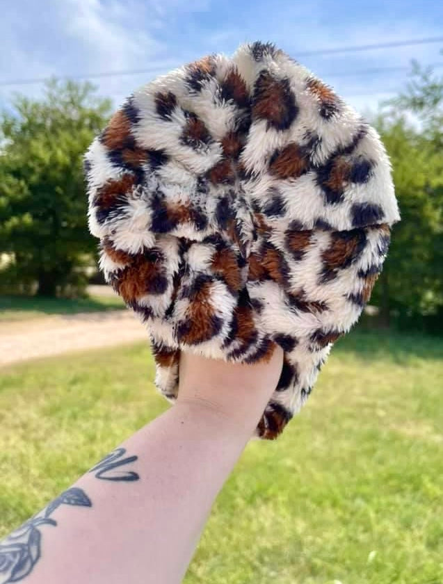 Cheetah Fluff Bow