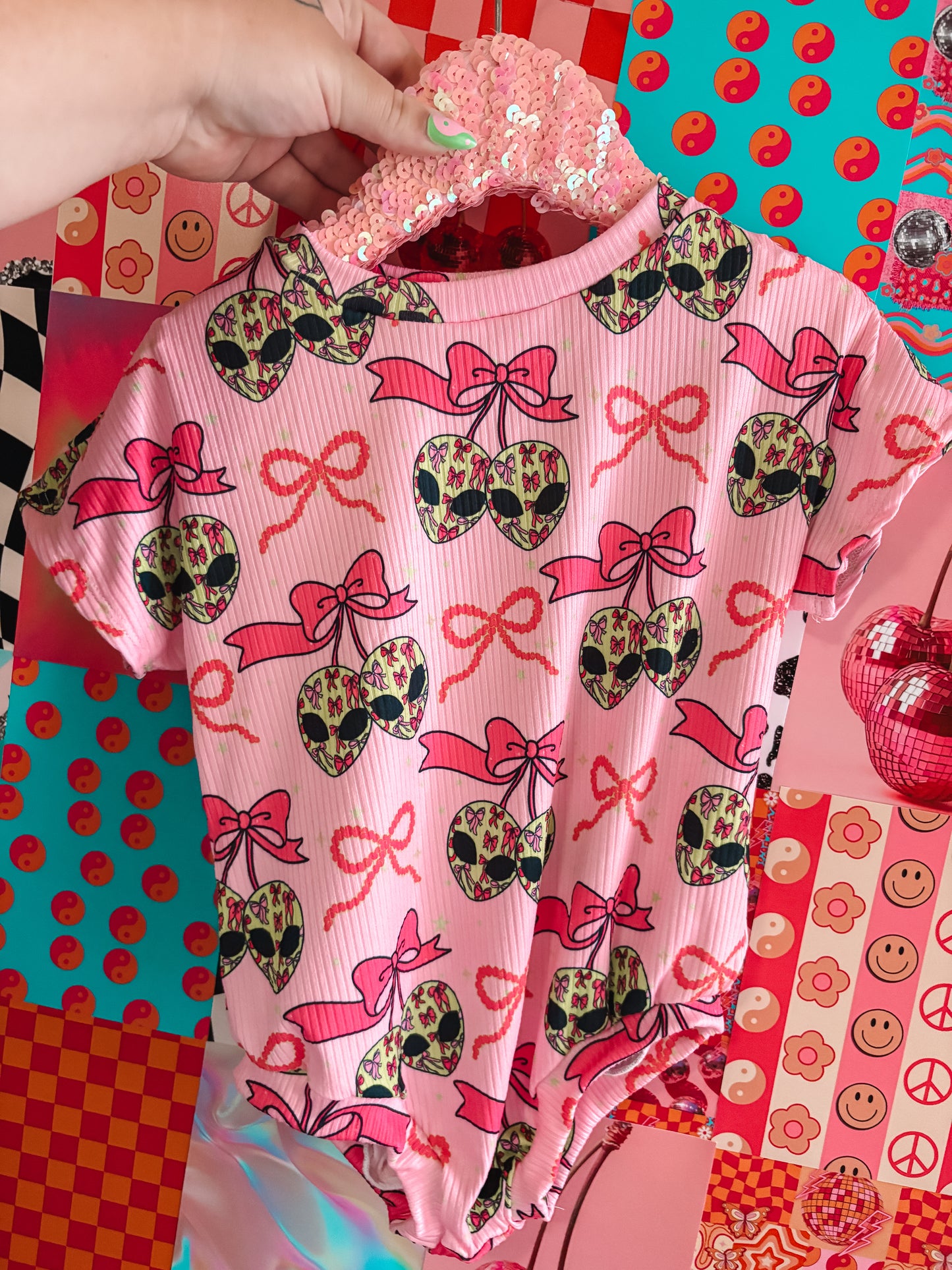 Alien Cherry Bows Handmade