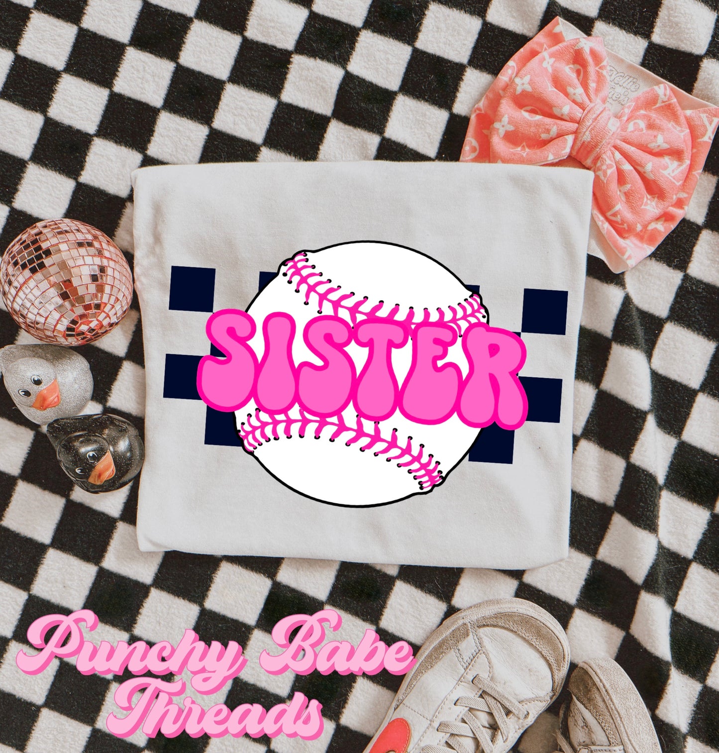 Baseball Sister Kids Tee/Romper