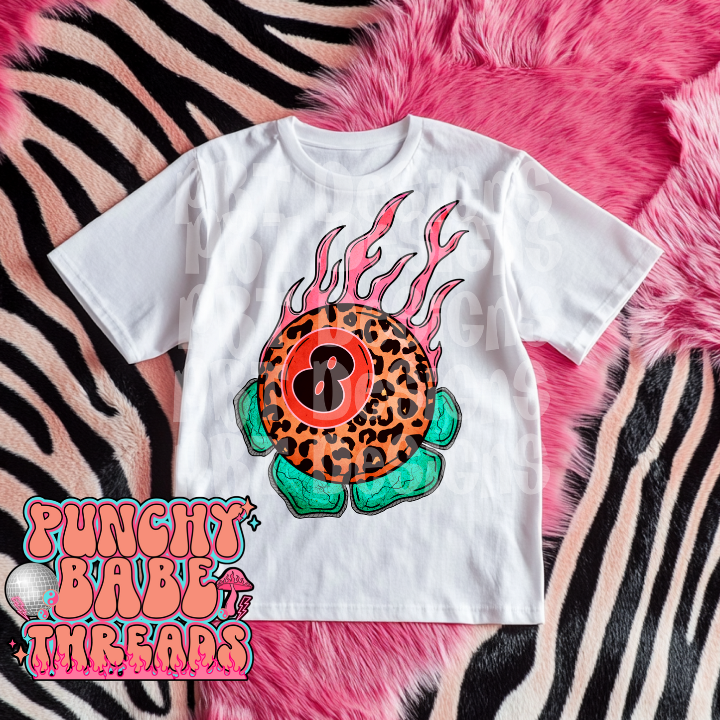 Cheetah 8 Ball Adult Tee