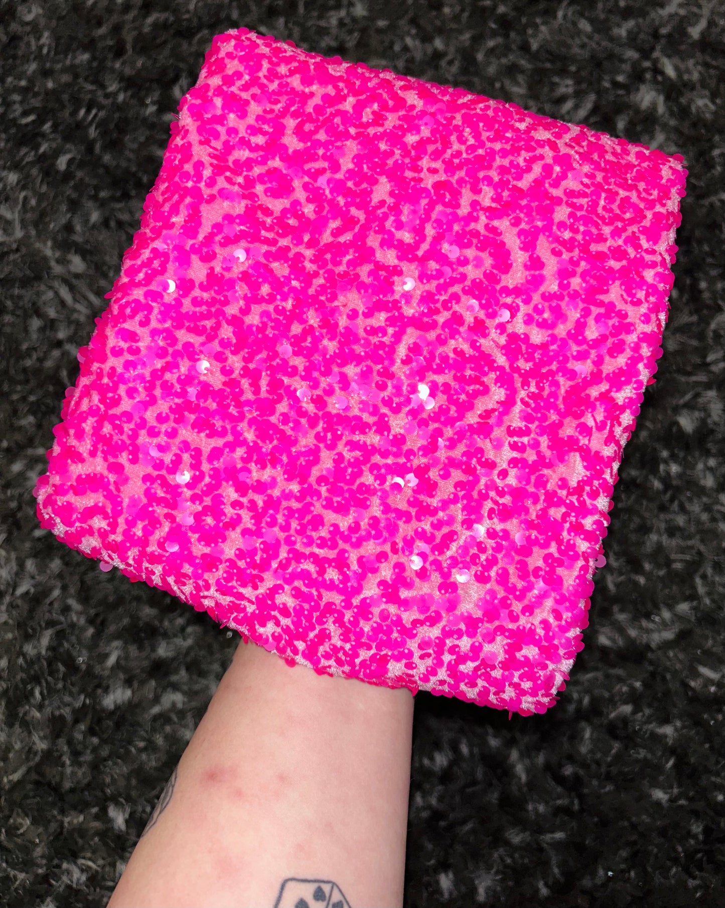 Bubblegum Sequin Velvet Bow