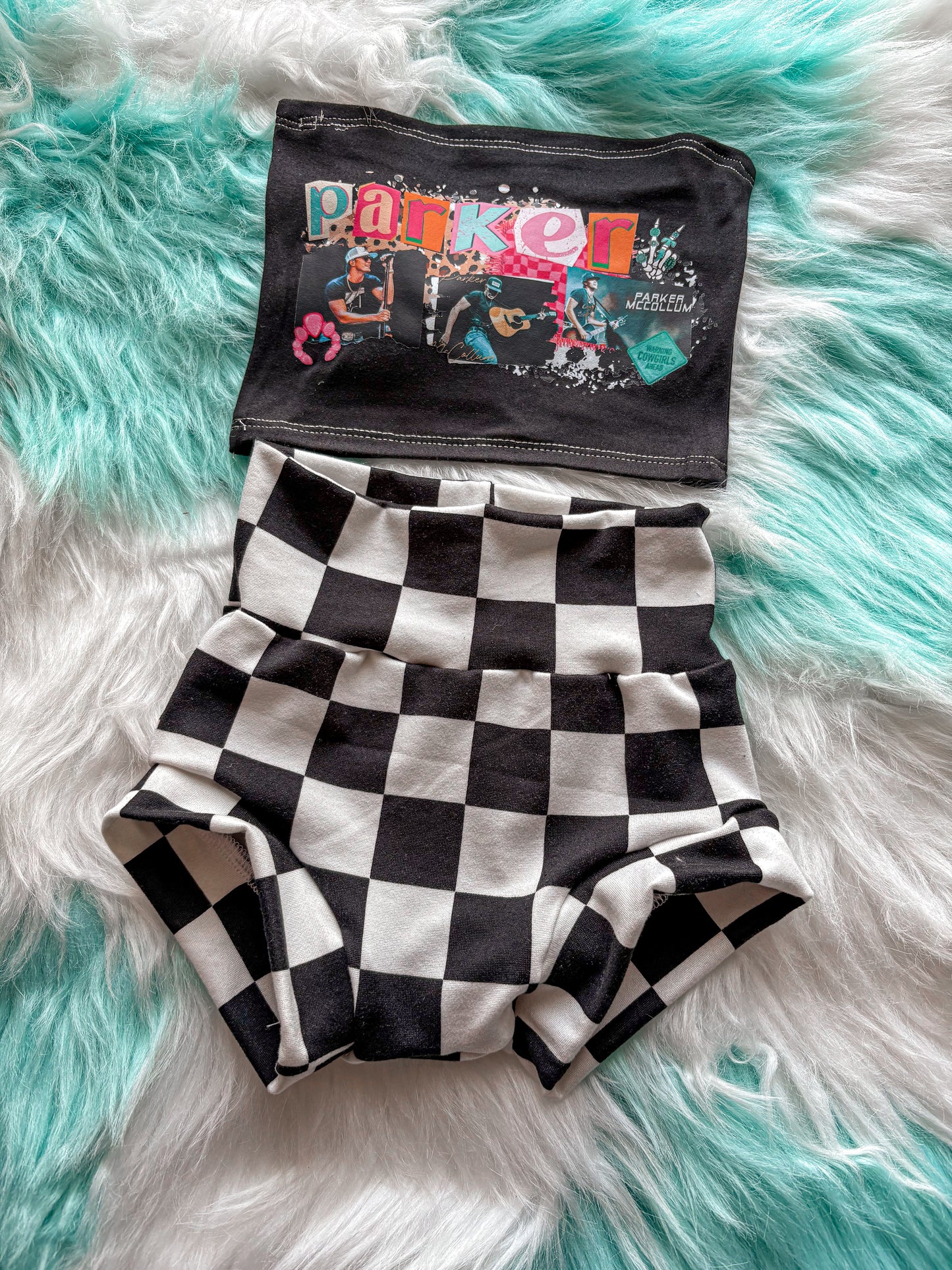 Black Checkered Handmade