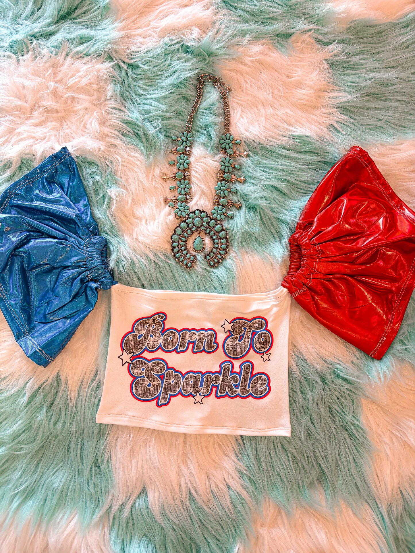 Born To Sparkle Off Shoulder Top