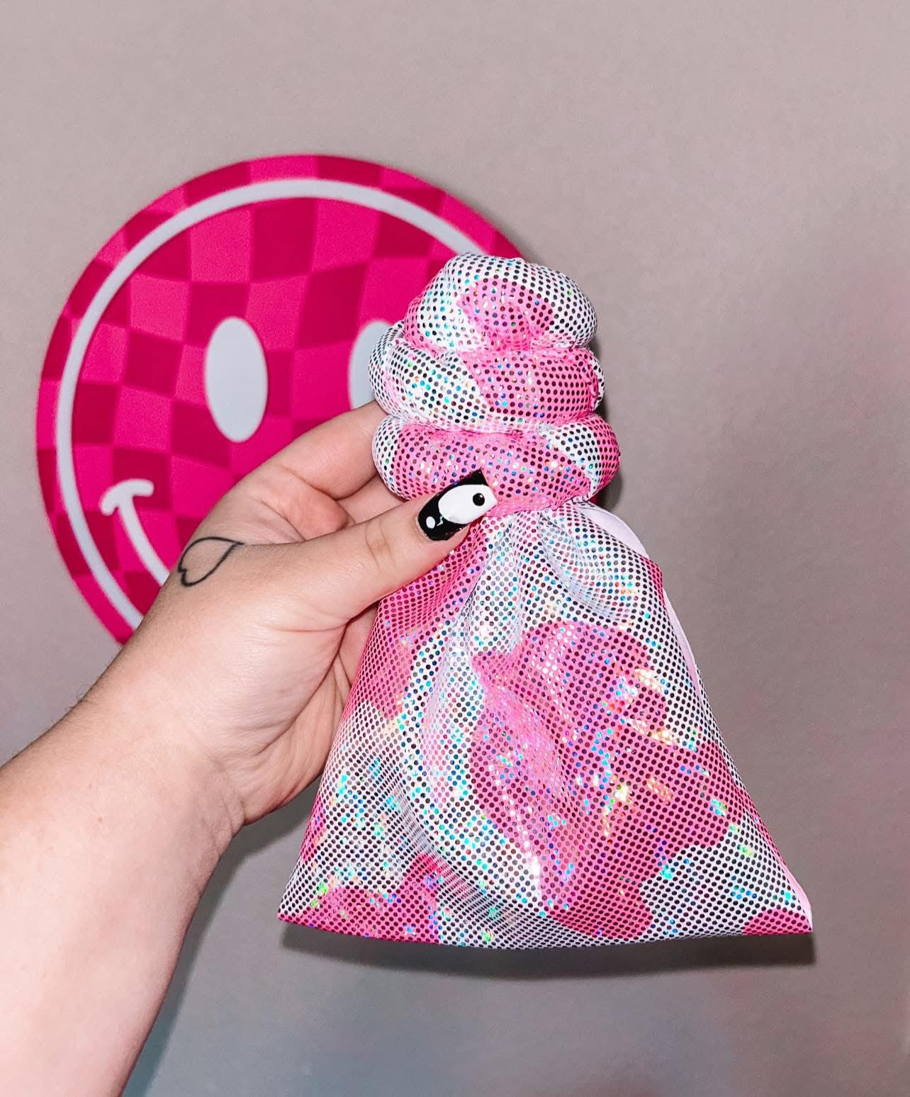 Pink Cow Shimmer Bow