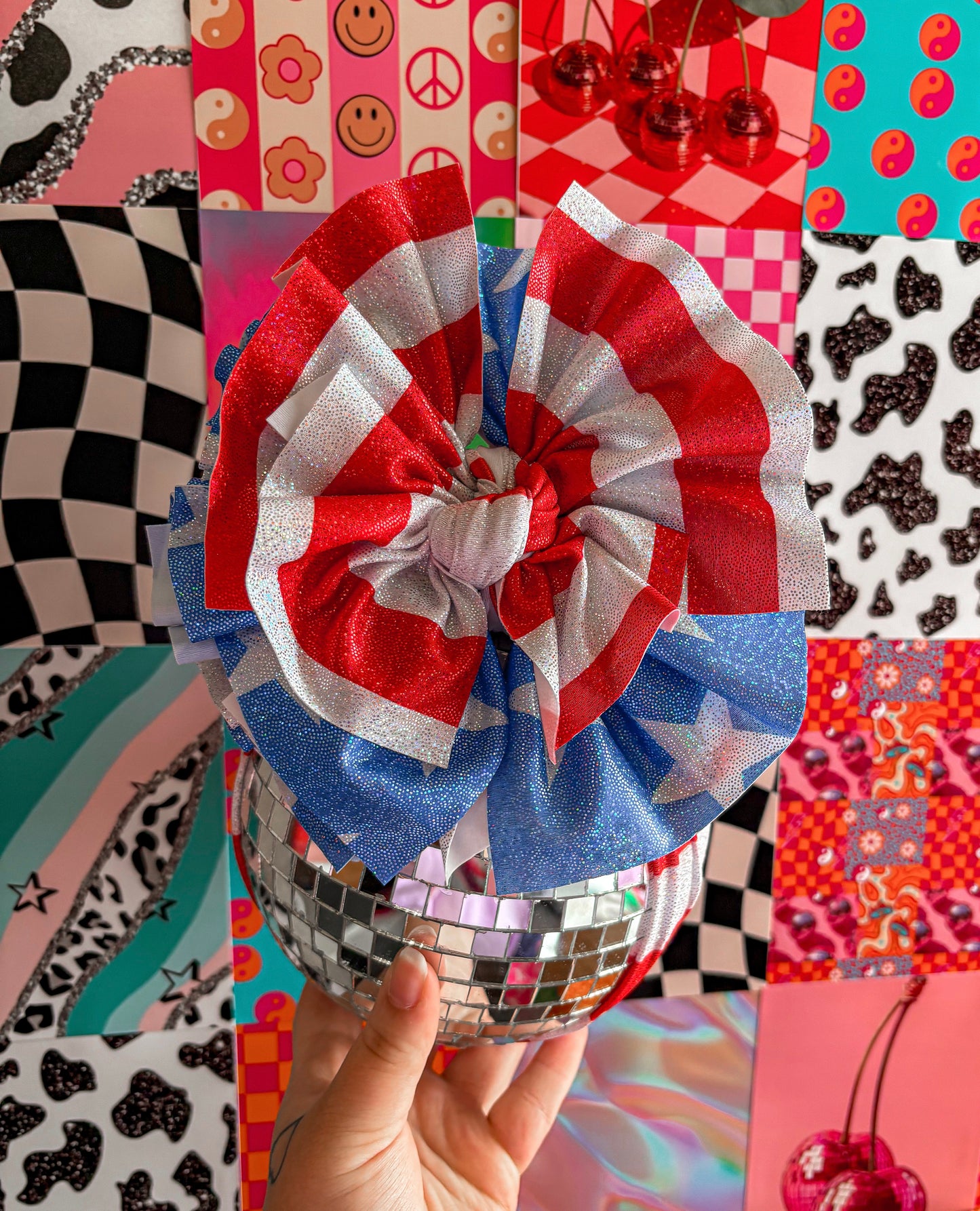 Glitter Stars/Stripes Bow