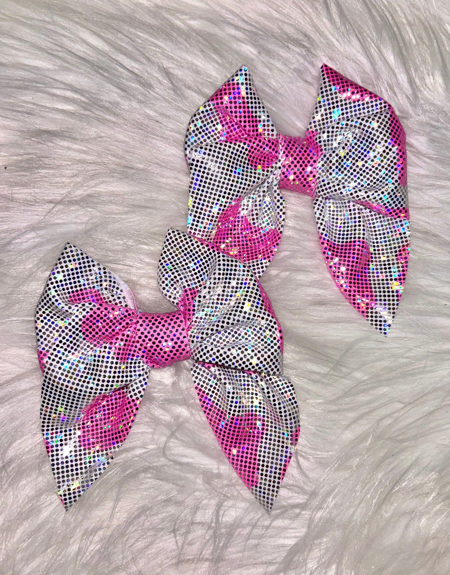 Pink Cow Shimmer Bow